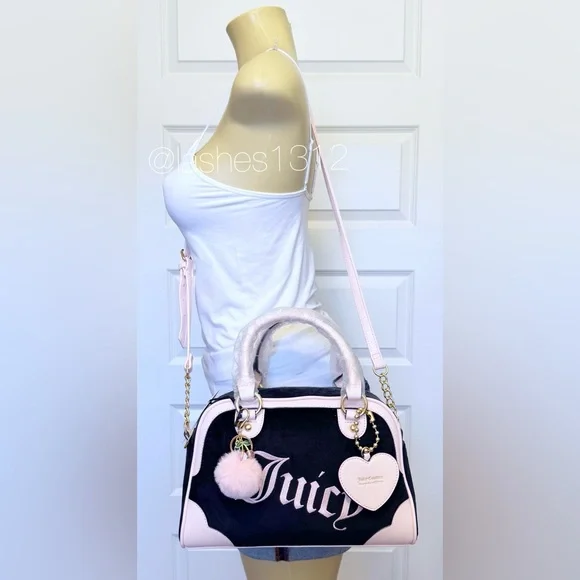 Juicy Couture Black and Pink Satchel - Picture 7 of 8